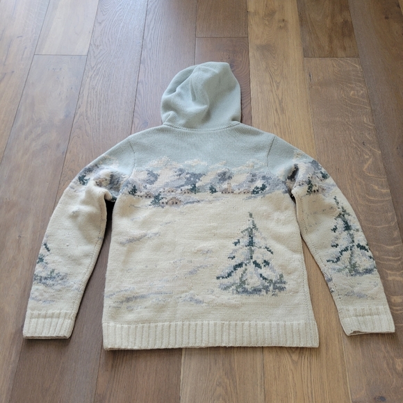 RARE Vintage EXCLUSIVE HAND KNIT LAUREN RALPH LAUREN ZIP WOOL Sweater Size P - Picture 9 of 14